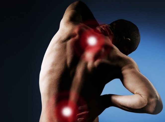 Back pain due to spinal osteochondrosis